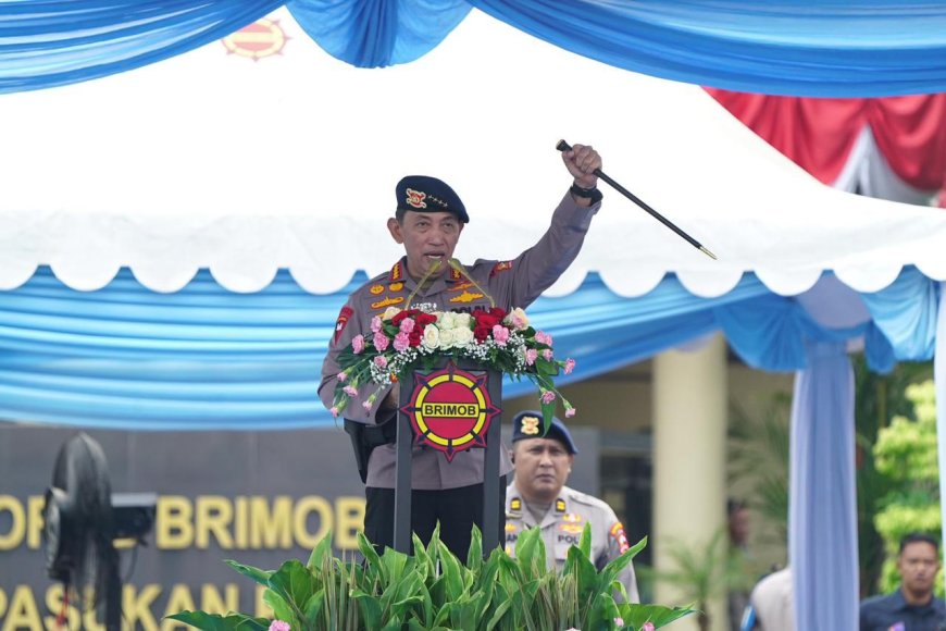 Kapolri Pimpin Apel, Awali Rakernis Brimob 2026