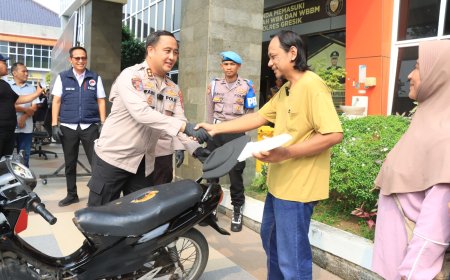 Tiga Motor Korban Kejahatan Dikembalikan dengan Cepat dan Gratis