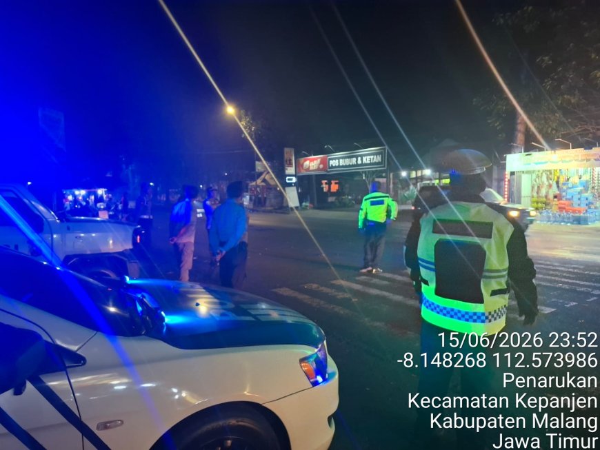 Aduan Balap Liar Masuk ke 110, Polres Malang Gerak Cepat Patroli di Depan Stadion Kanjuruhan